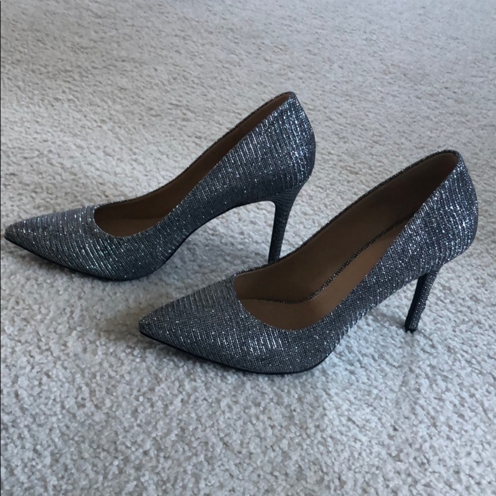 MICHAEL Michael Kors silver heels